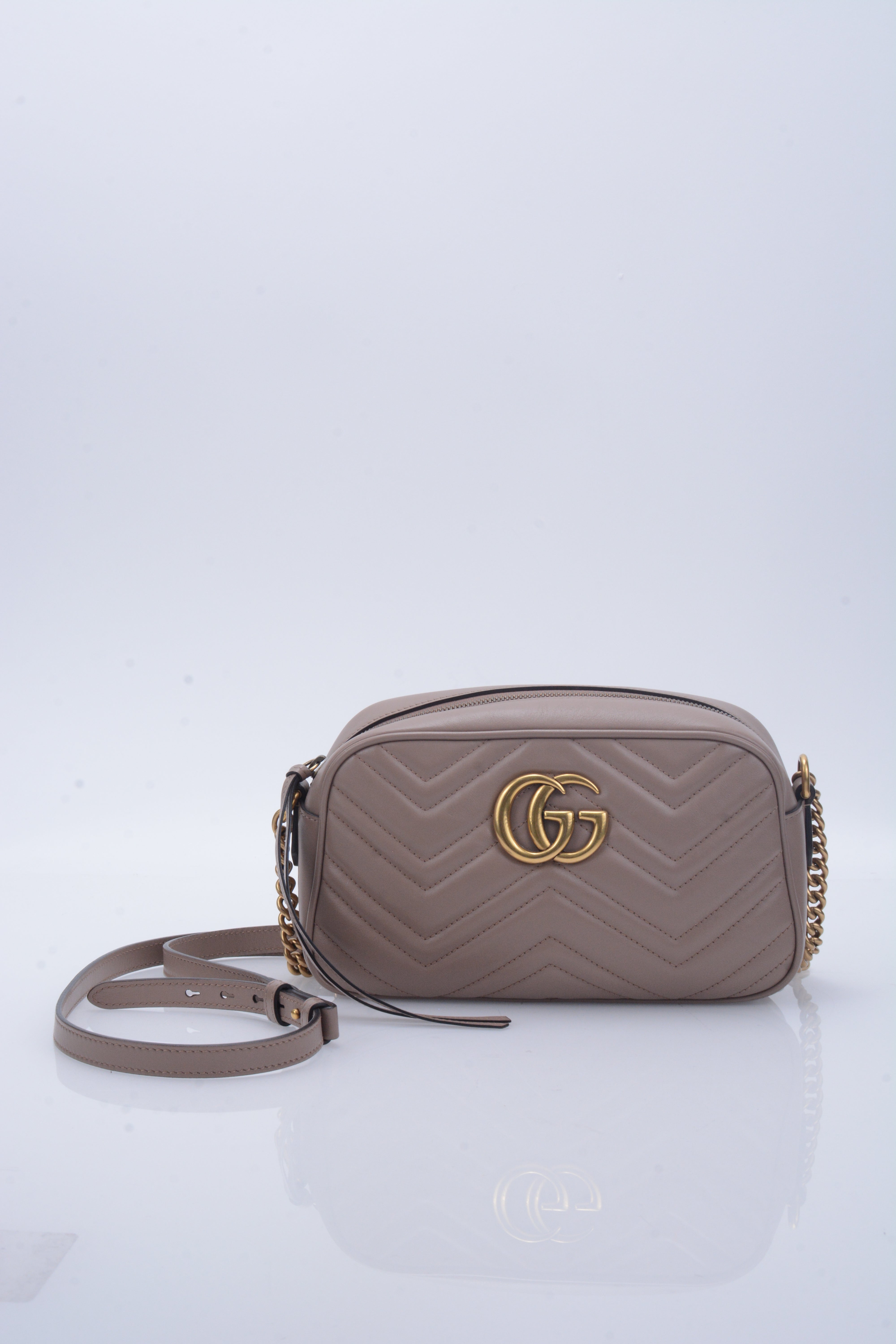 Gucci GG Marmont Small Camera Bag Nude