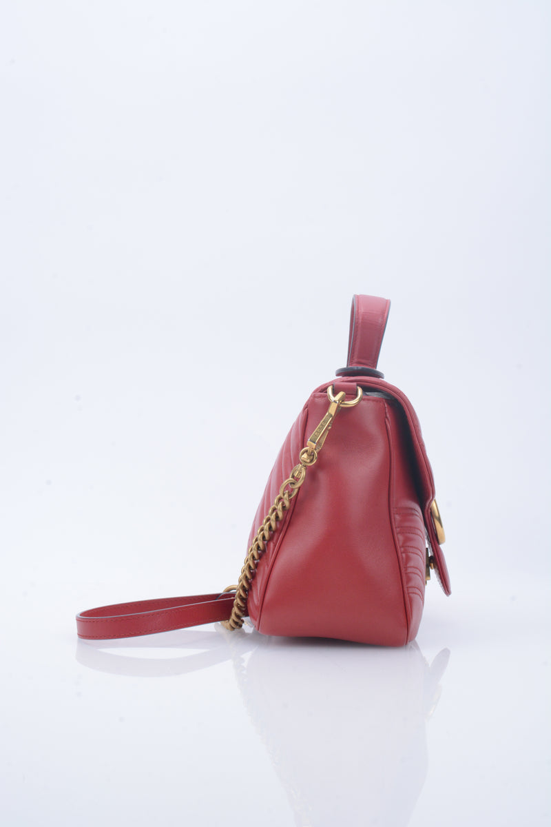 Gucci GG Marmont Top Handle Small Rojo – RAG