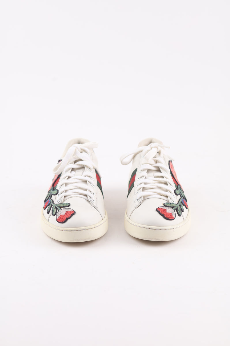 Gucci Ace Embroidered Blanco Talla 38 / 5 mx – RAG